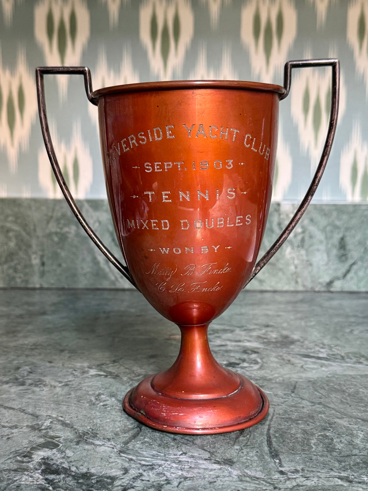 Pair of Antique Copper Trophy Cups