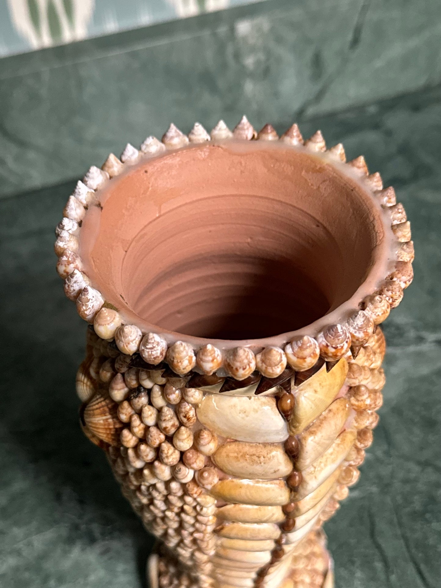 Handmade Shell Encrusted Vase