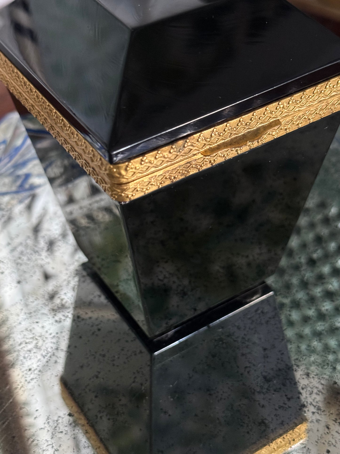Italian Murano Glass Casket Box