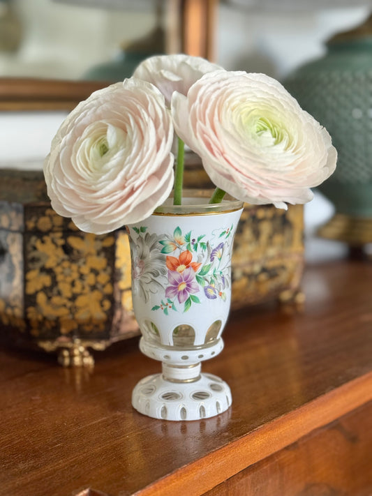 Antique Bohemian Glass Vase