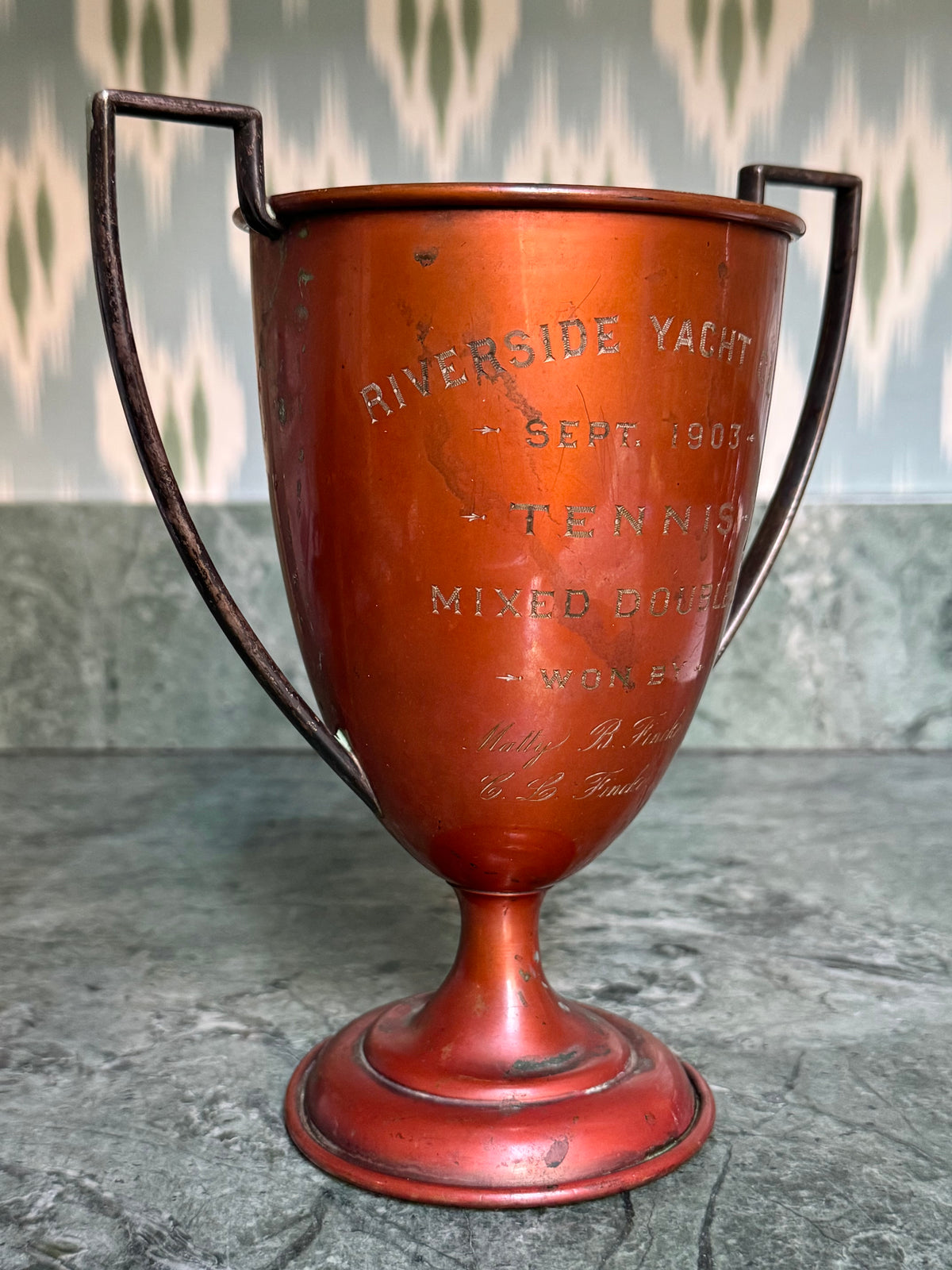 Pair of Antique Copper Trophy Cups