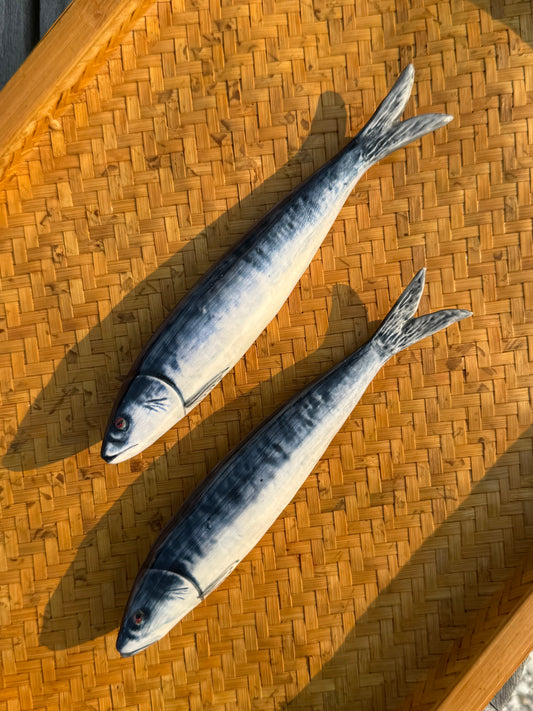Pair of Ceramic Sardines