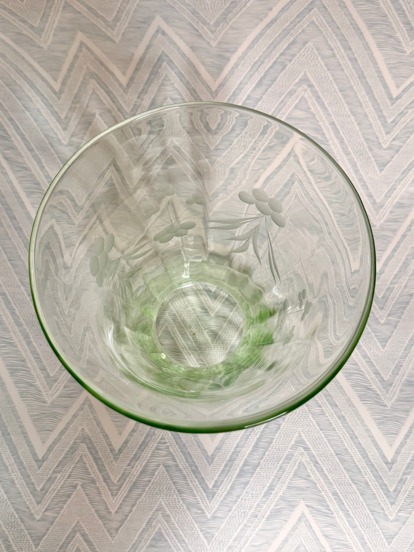 XL Green Optic Glass Vase
