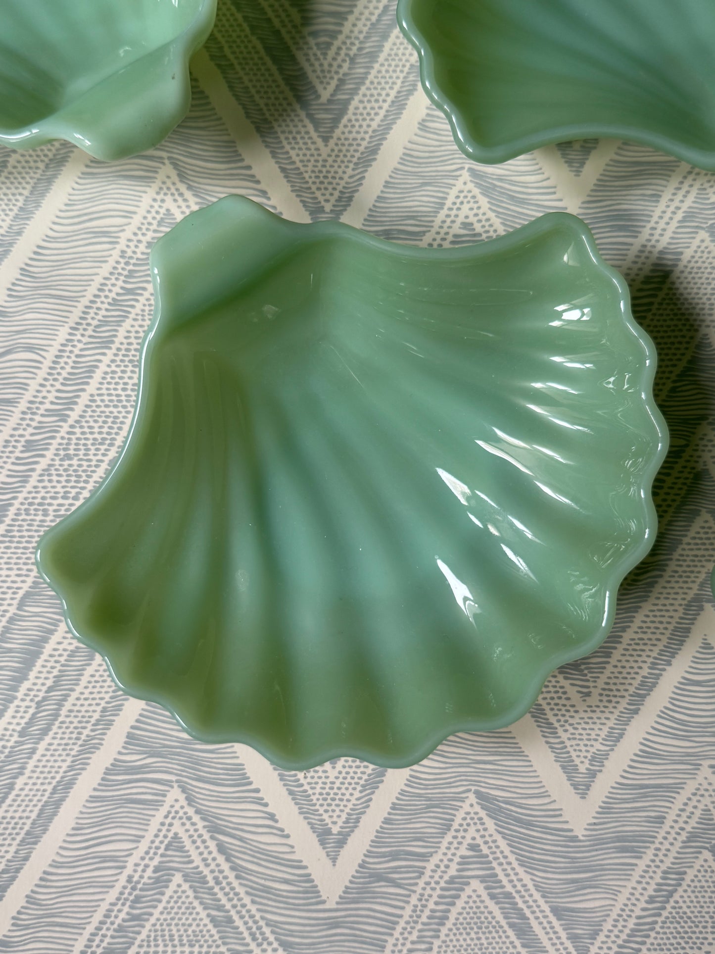 Set of 4 Jadeite Shells