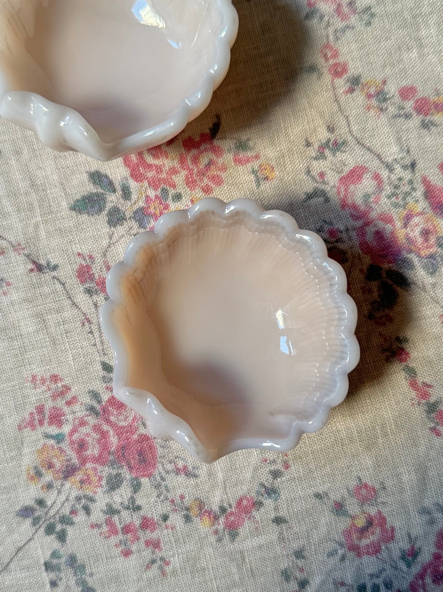 Pair of Pink Seashell Salt Cellars
