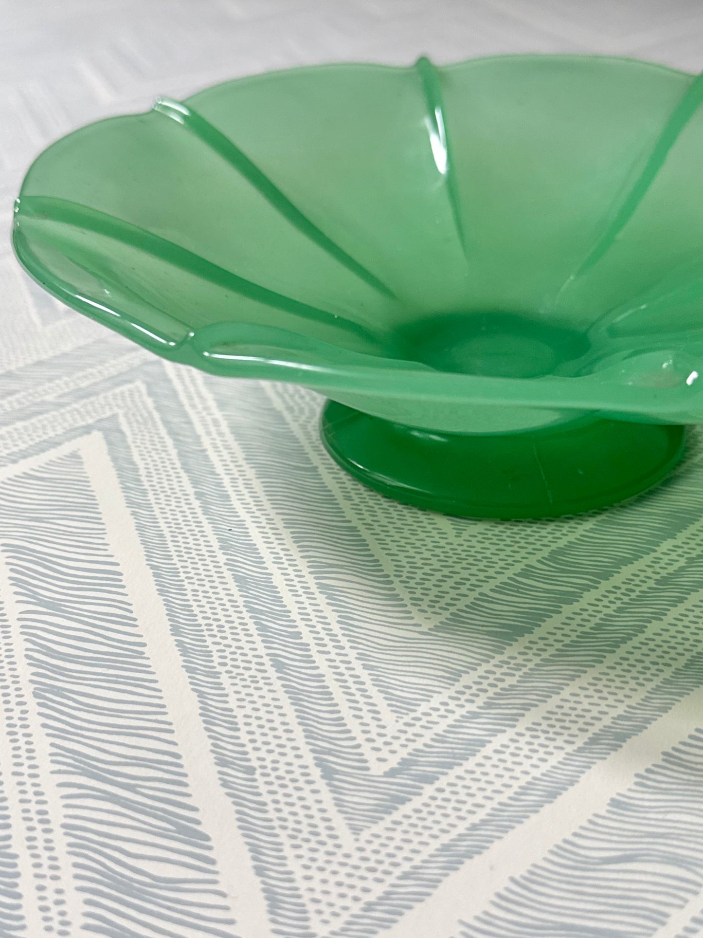 Jadeite Low Pedestal Bowl