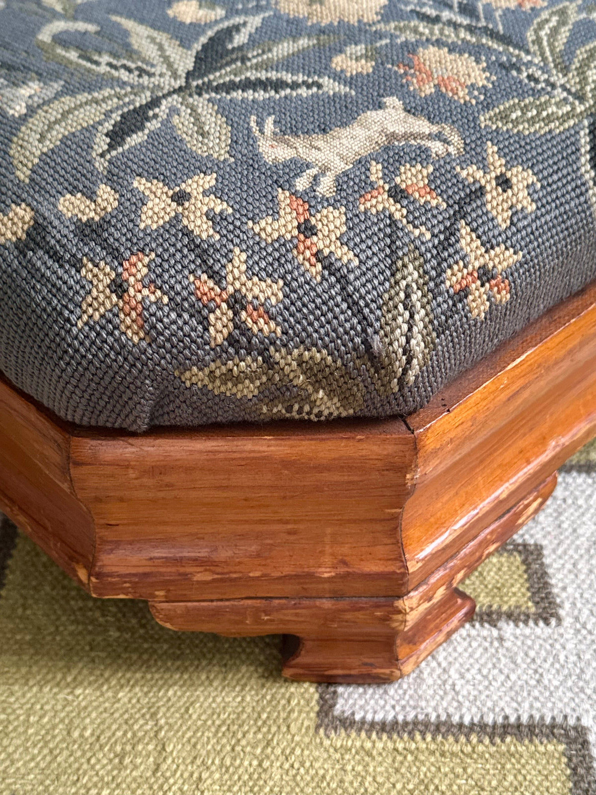 Needlepoint Footstool