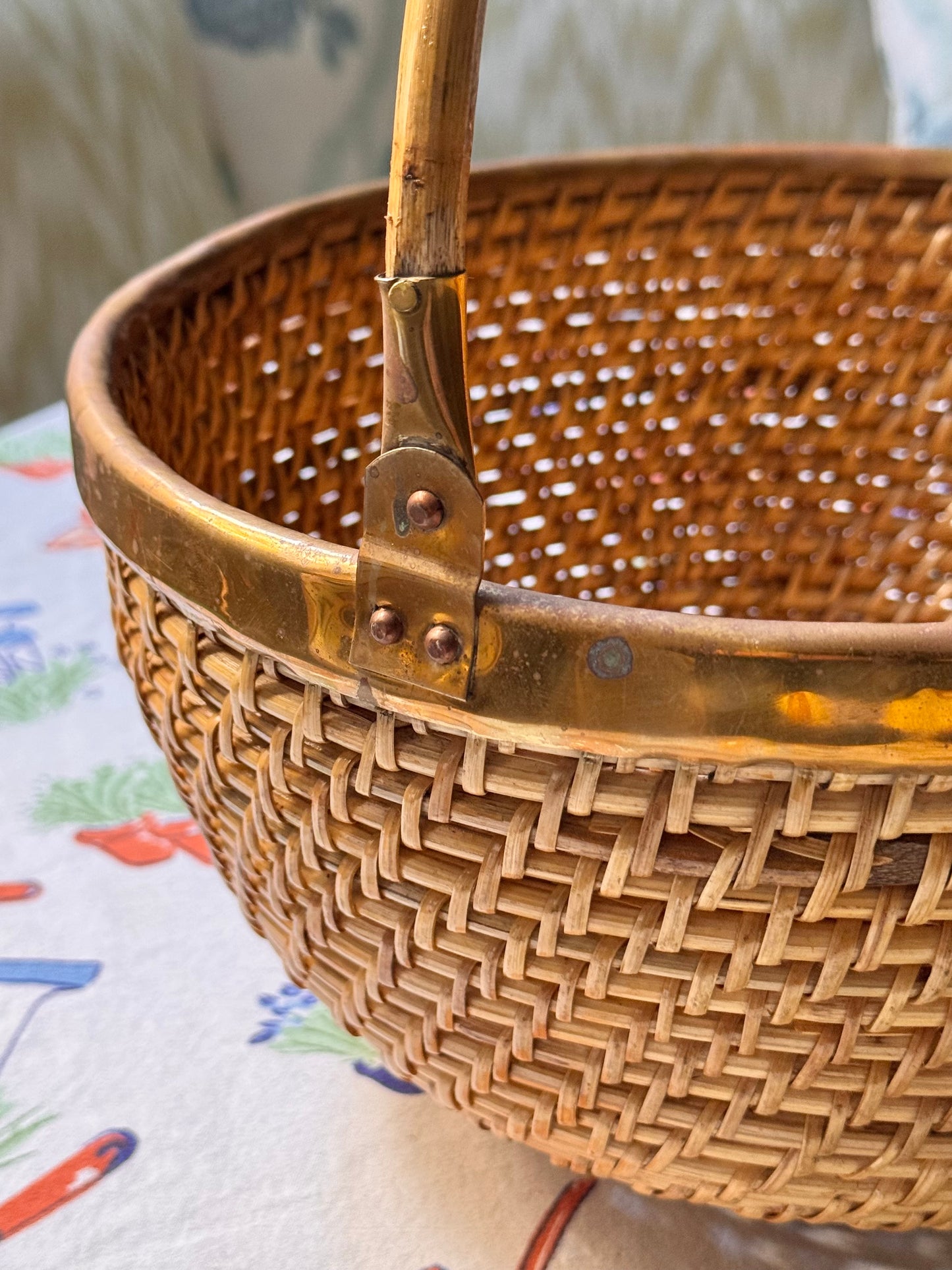 Brass Rimmed Basket