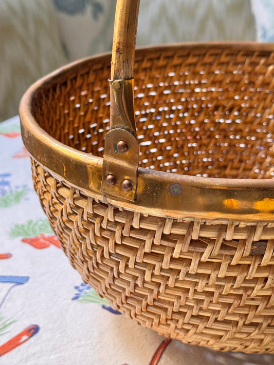 Brass Rimmed Basket
