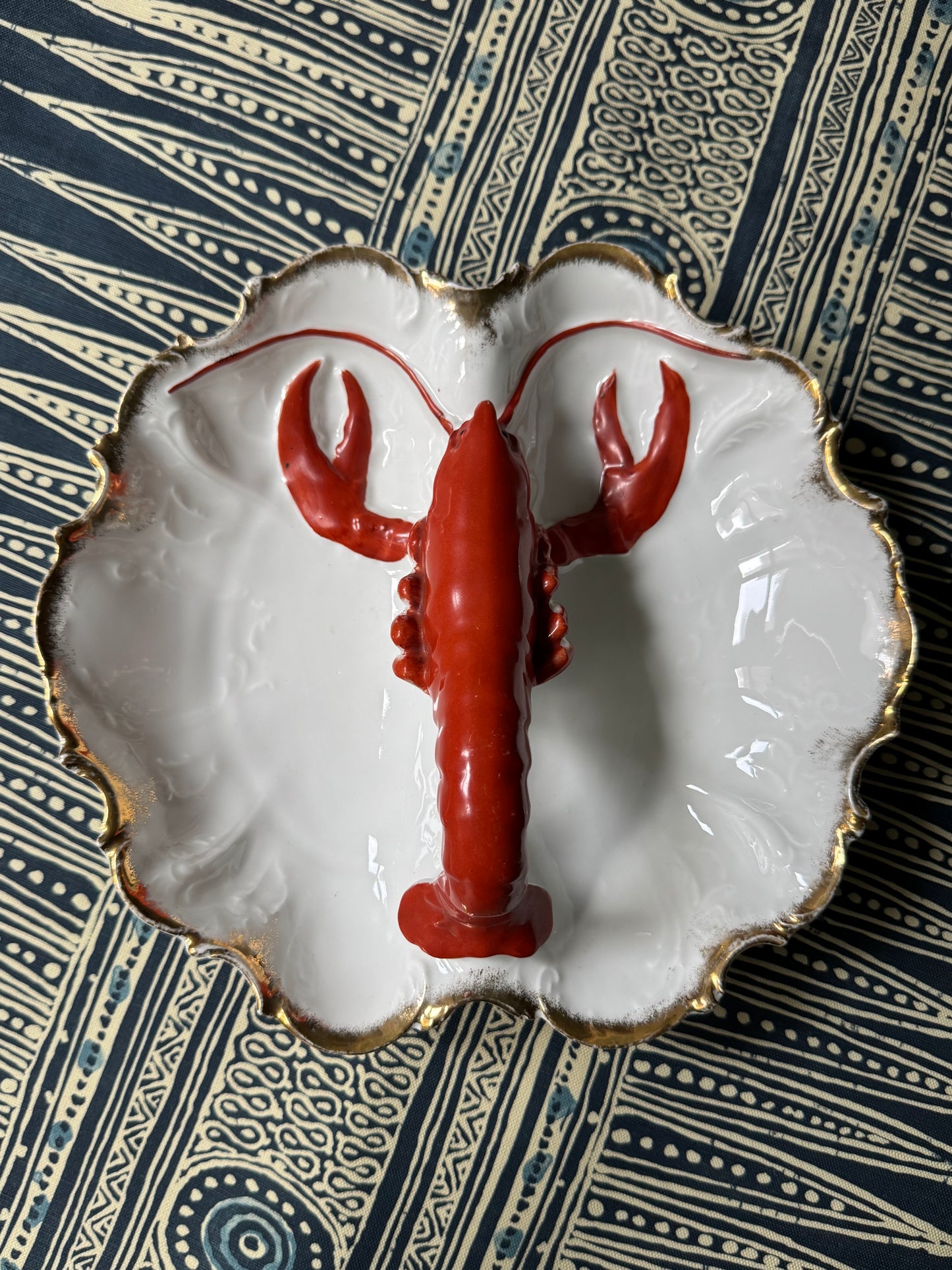 Porcelain Lobster Divided Dish #3