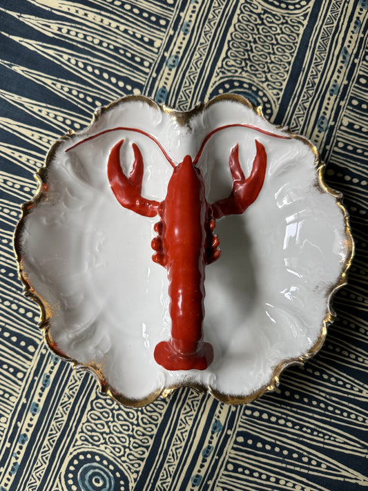 Porcelain Lobster Divided Dish #3