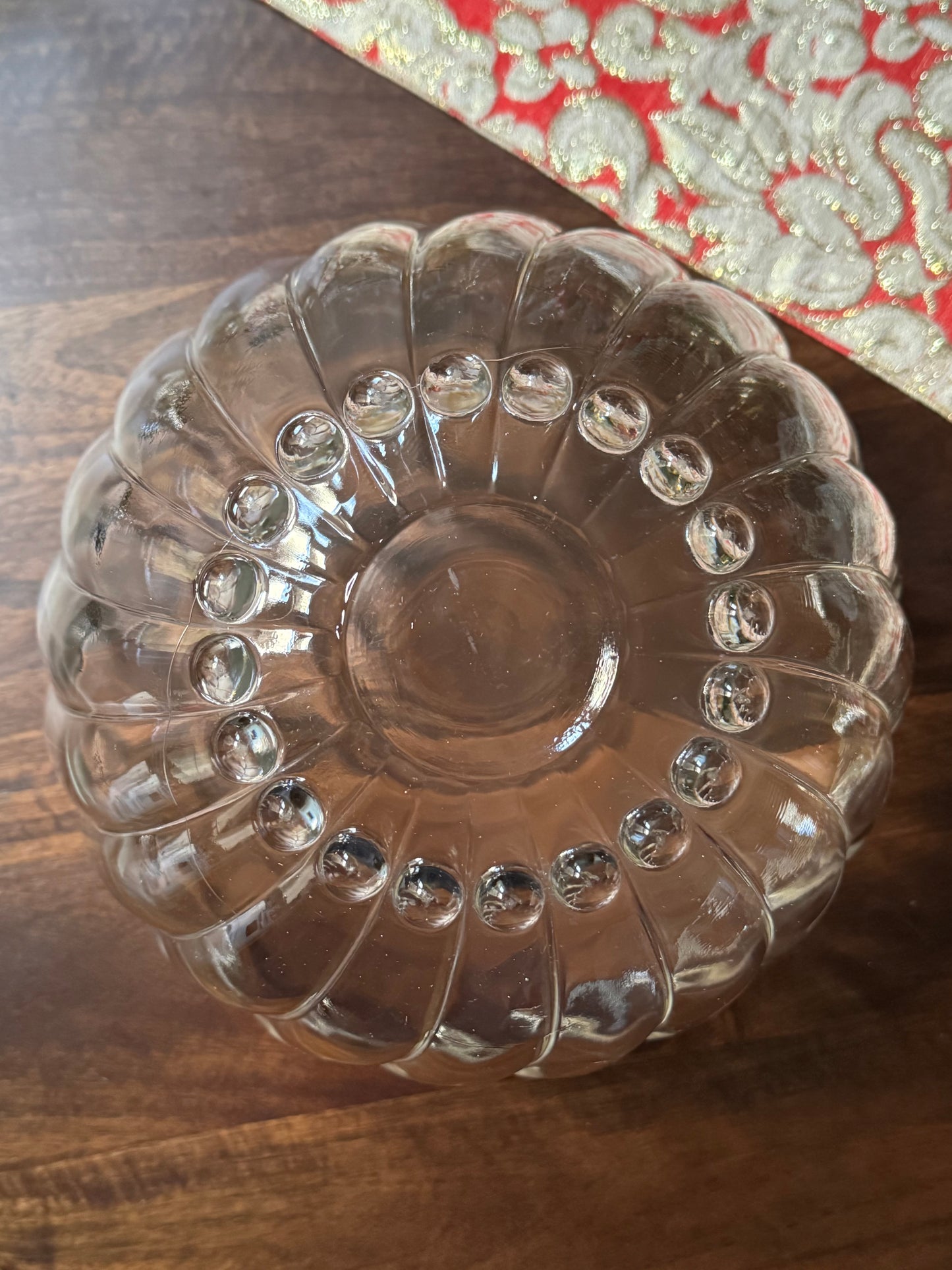 Swirl Glass Punch Bowl