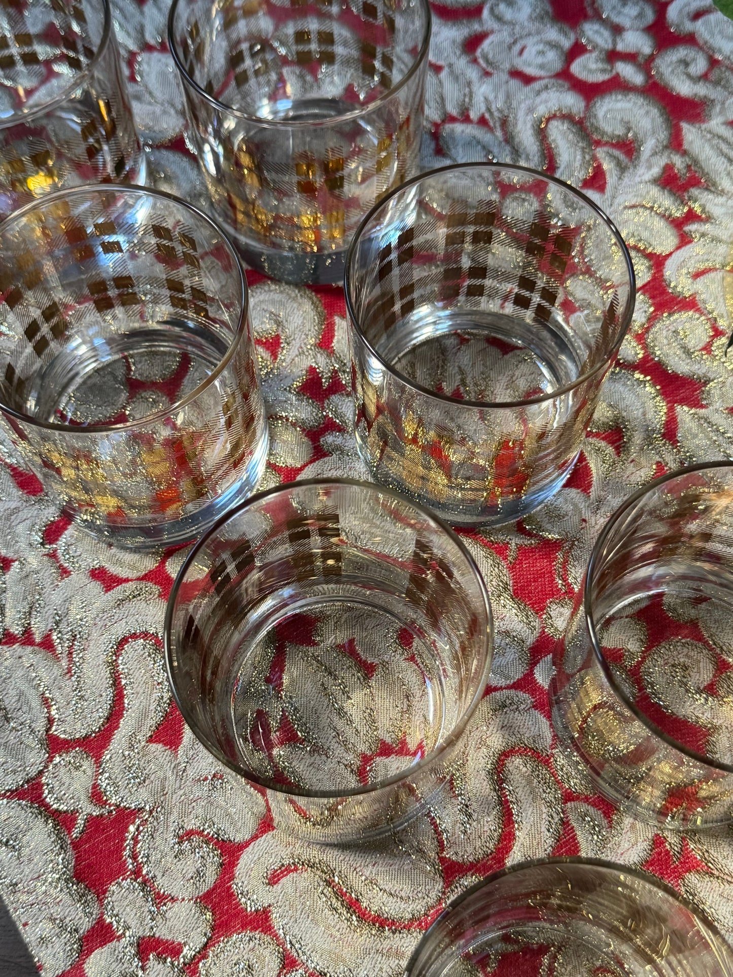 Gold Tartan Rocks Glasses (8)