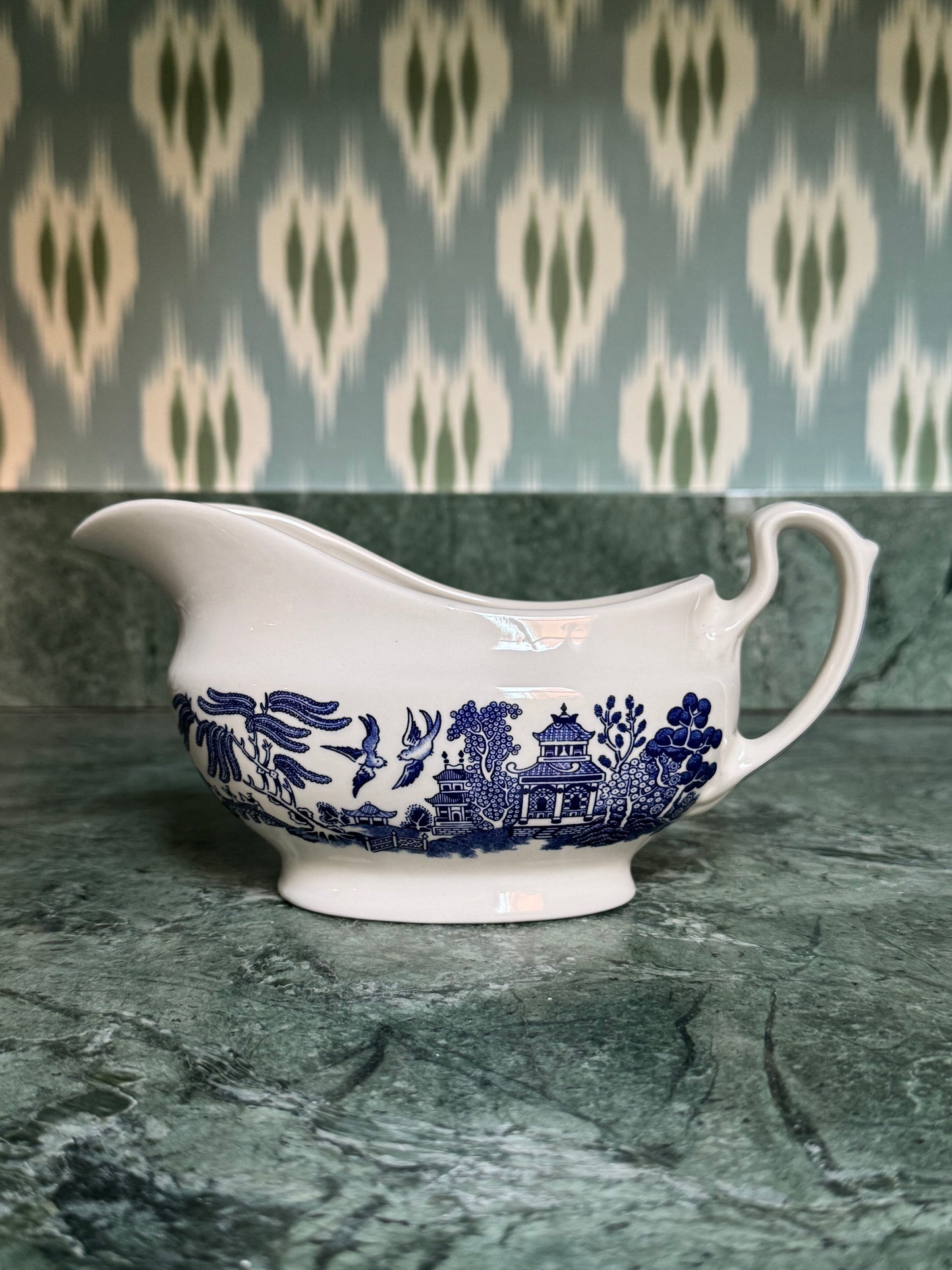 Churchill Blue Willow Gravy Boat