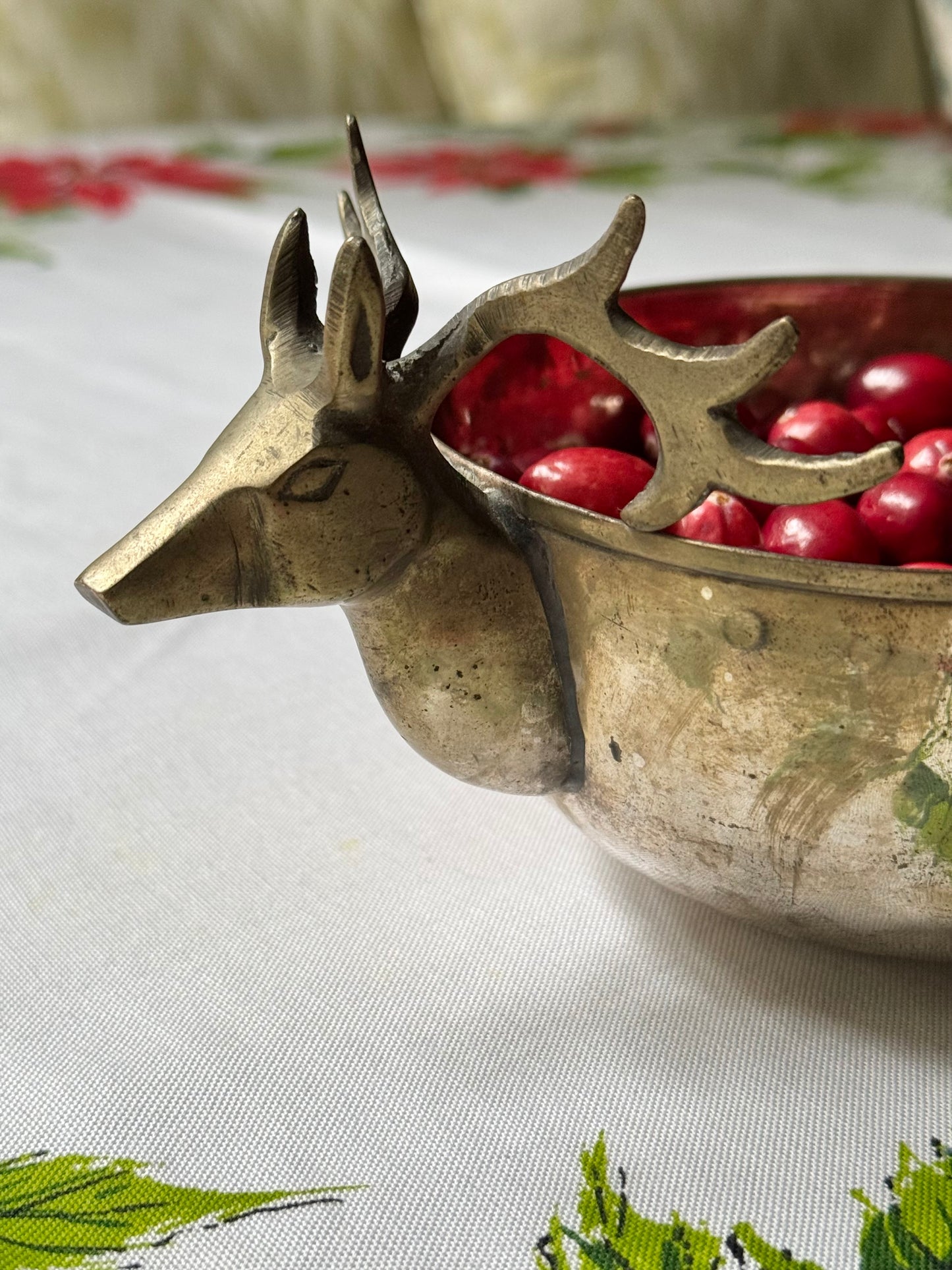 Small Hammered Stag’s Head Bowl