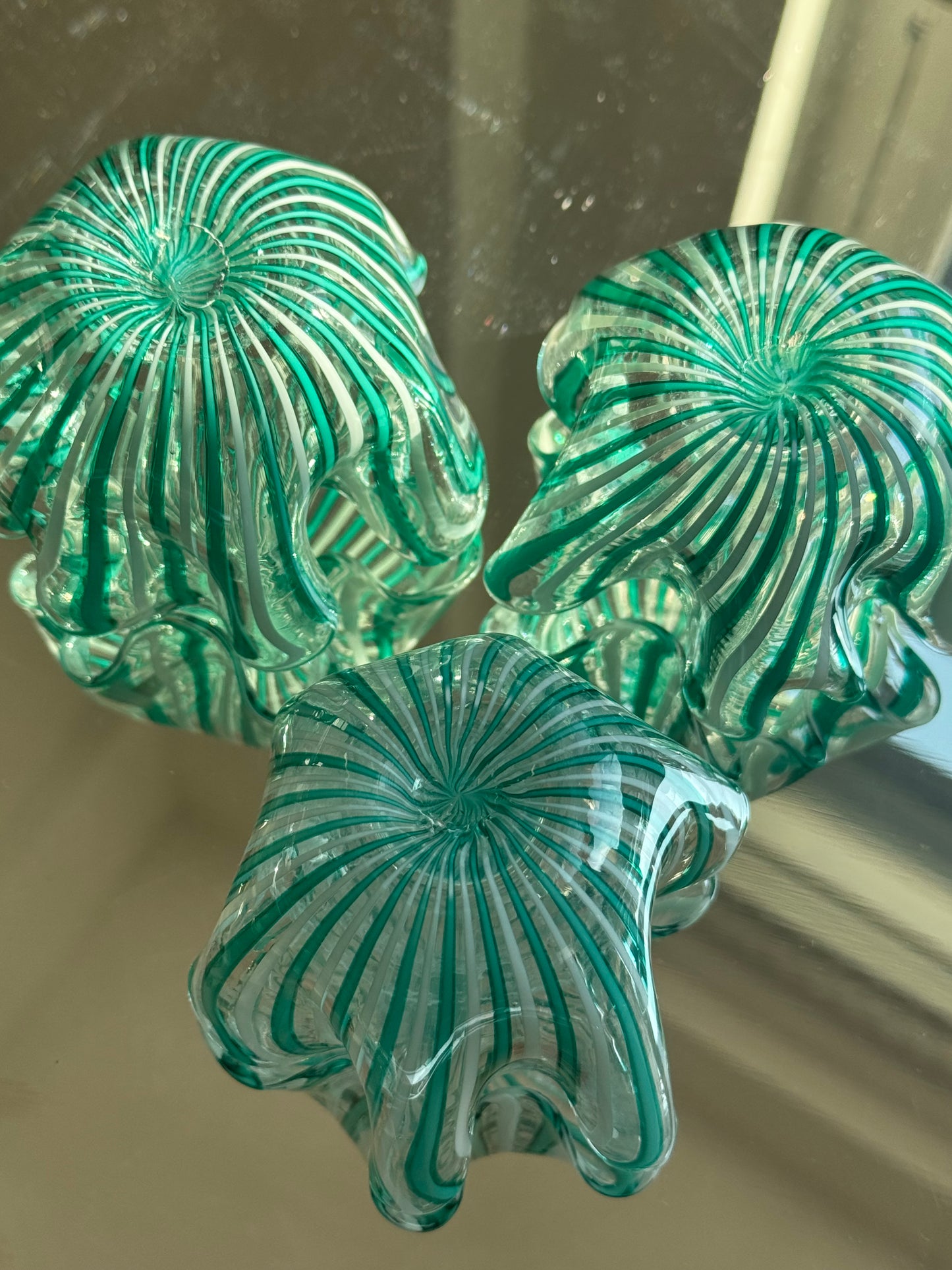 Trio of Venini “Fazzoletto” Mini Vases