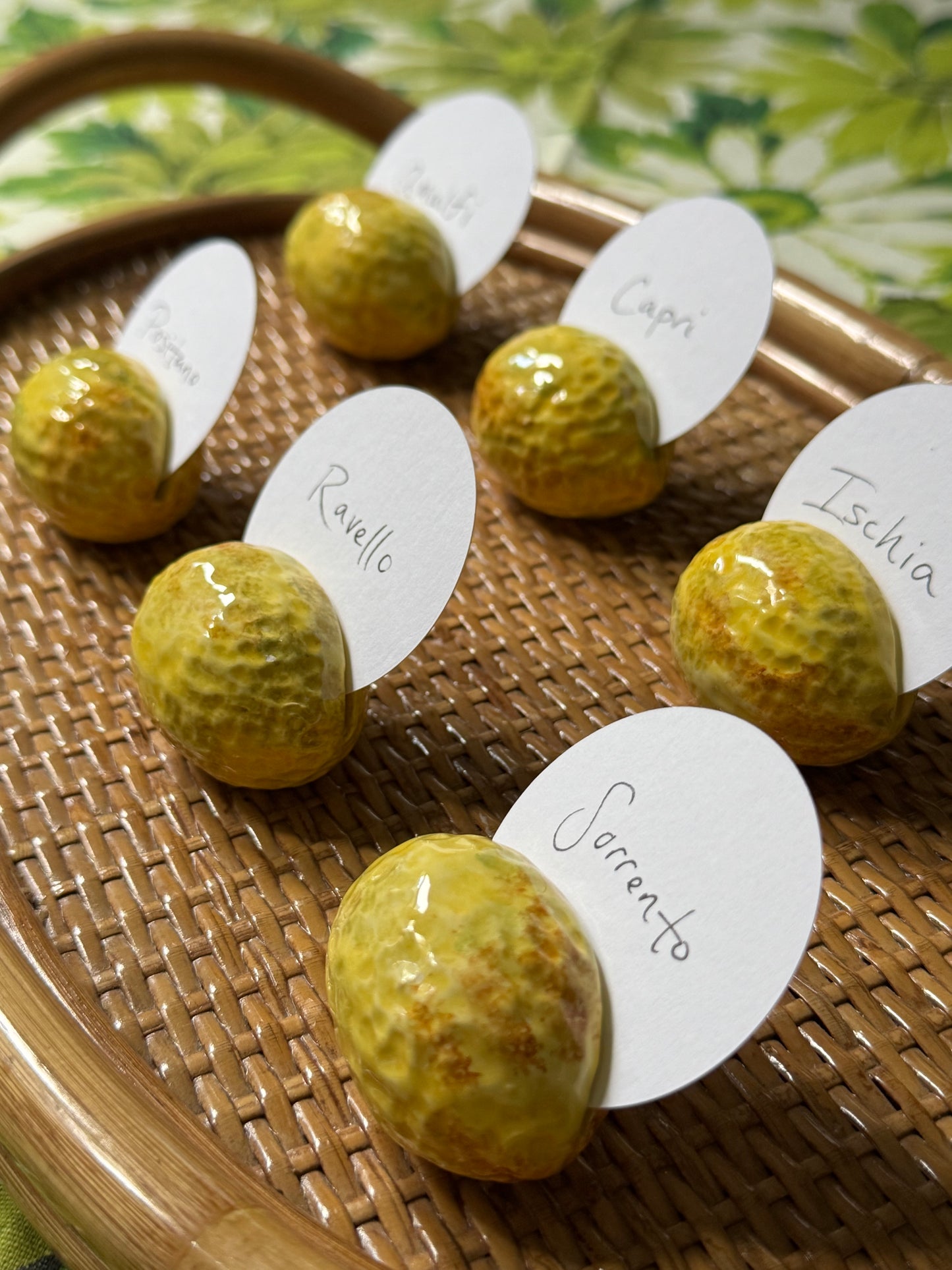 Set of 6 Lemon Placecard Holders