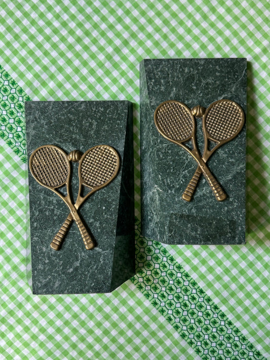 Marble Tennis Bookends