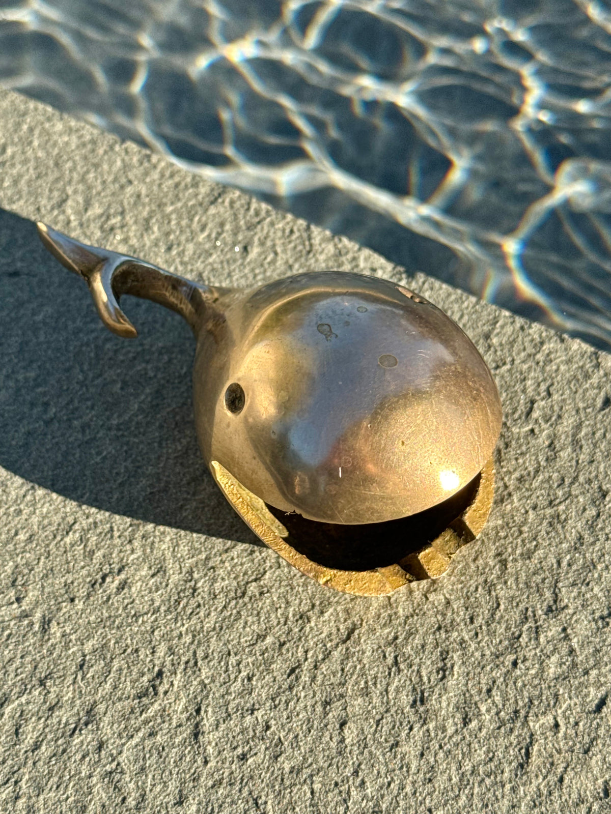 Vintage Brass Whale