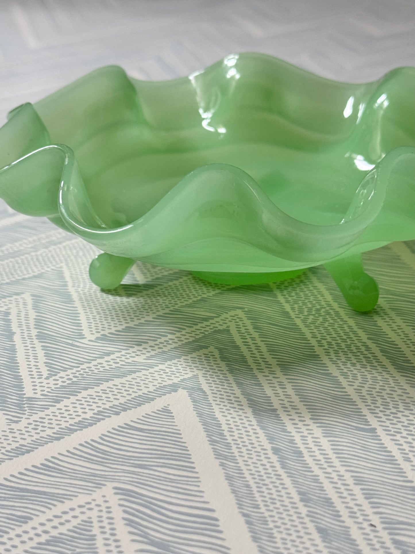 Jadeite Ruffle Dish #1