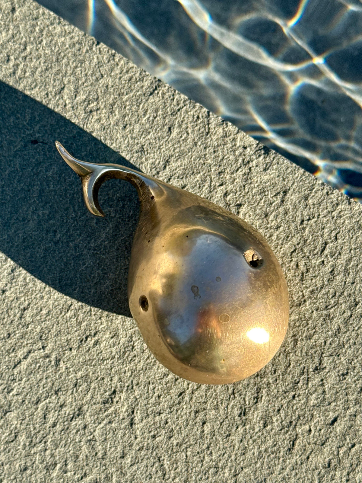 Vintage Brass Whale
