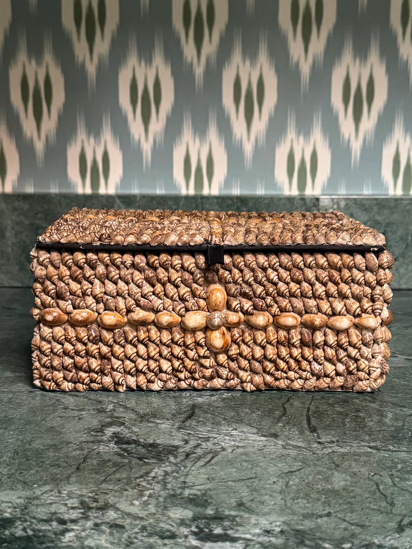 Brown Shell Encrusted Box