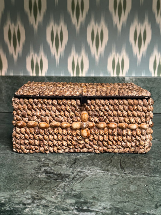 Brown Shell Encrusted Box