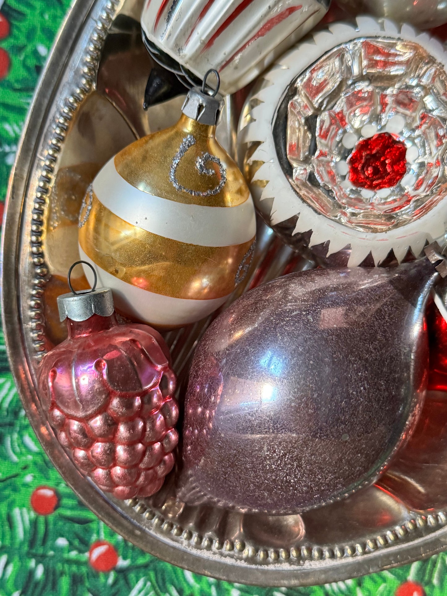 Set of 11 Vintage Glass Ornaments