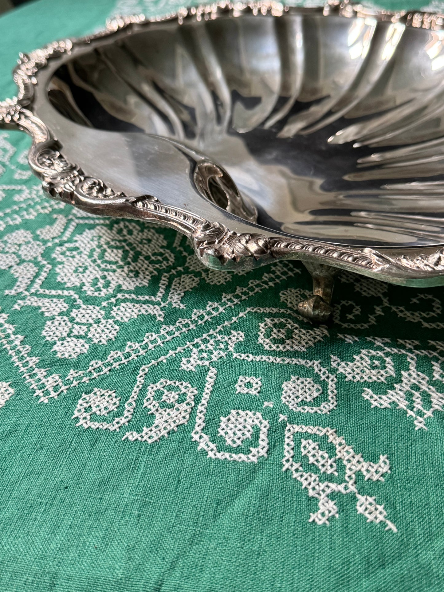 Grand Footed Shell Platter