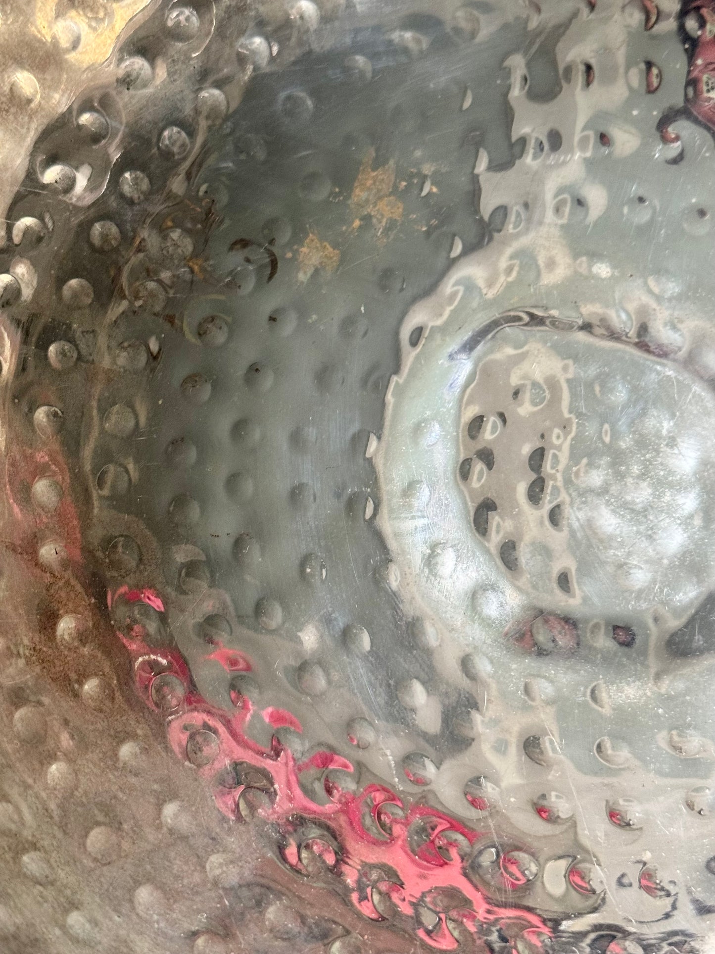 Grand Hammered Silverplate Stag’s Head Bowl