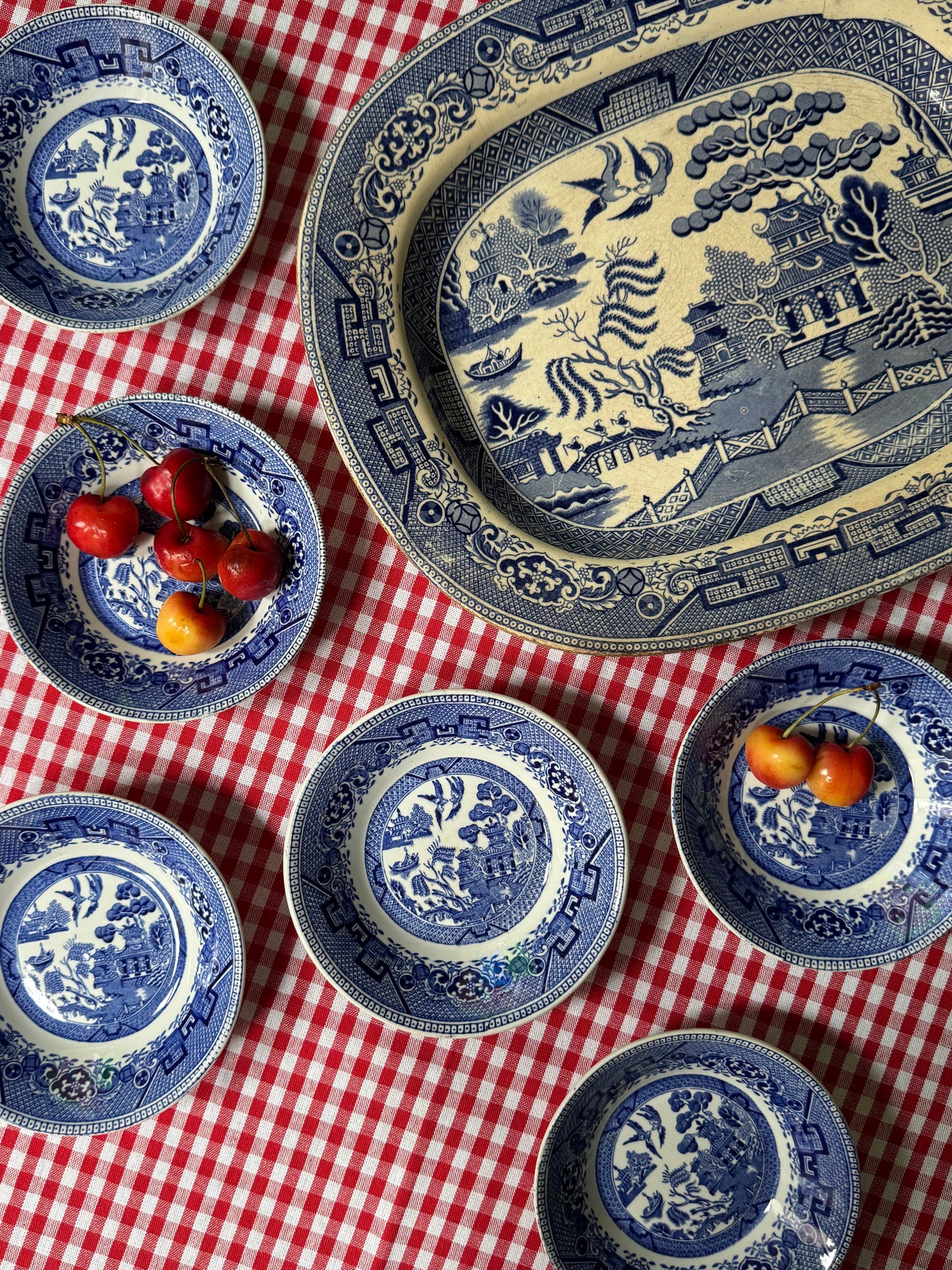 Antique Blue Willow Platter