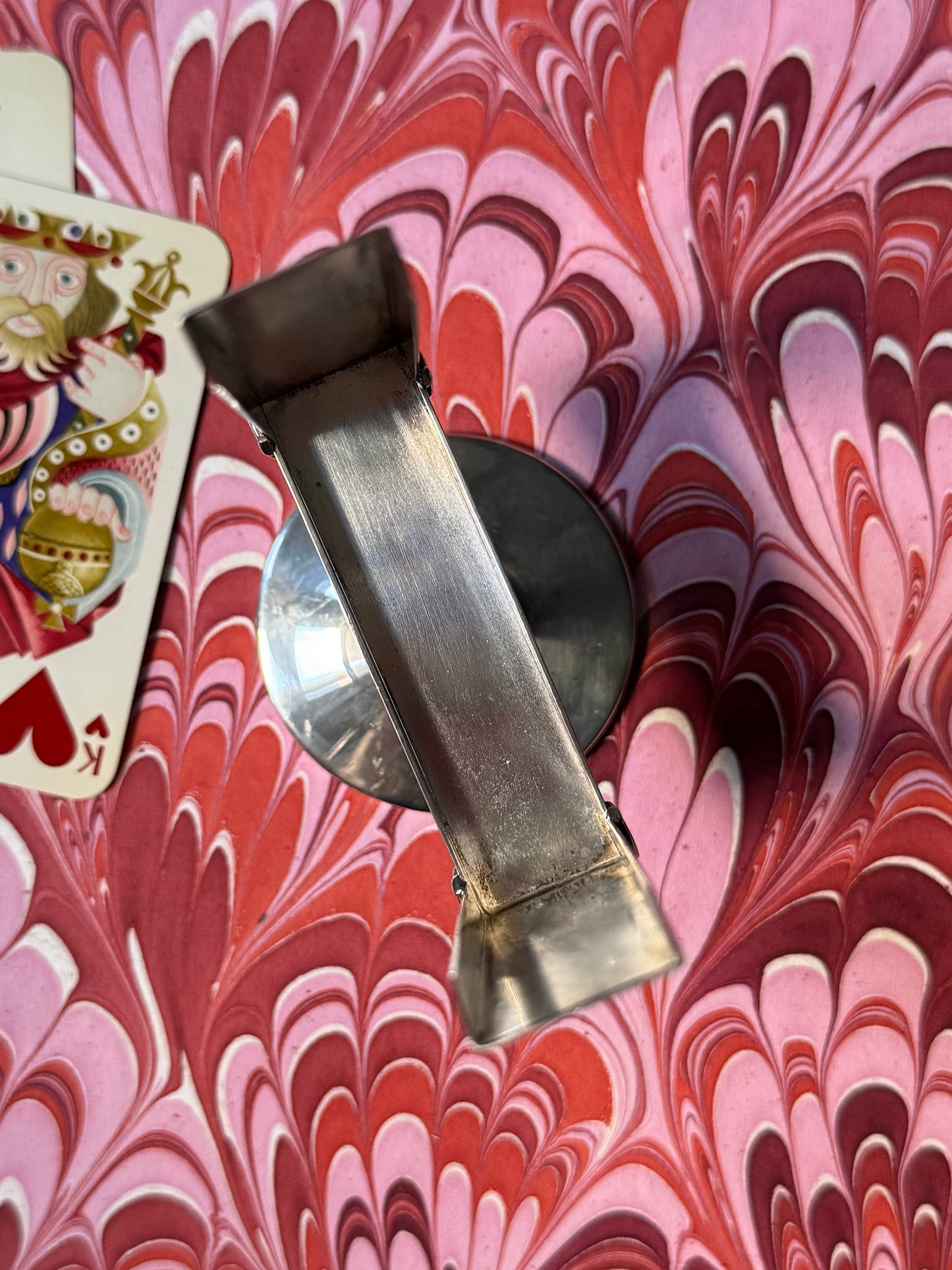 Vintage Playing Cards in Sterling Silver Stand