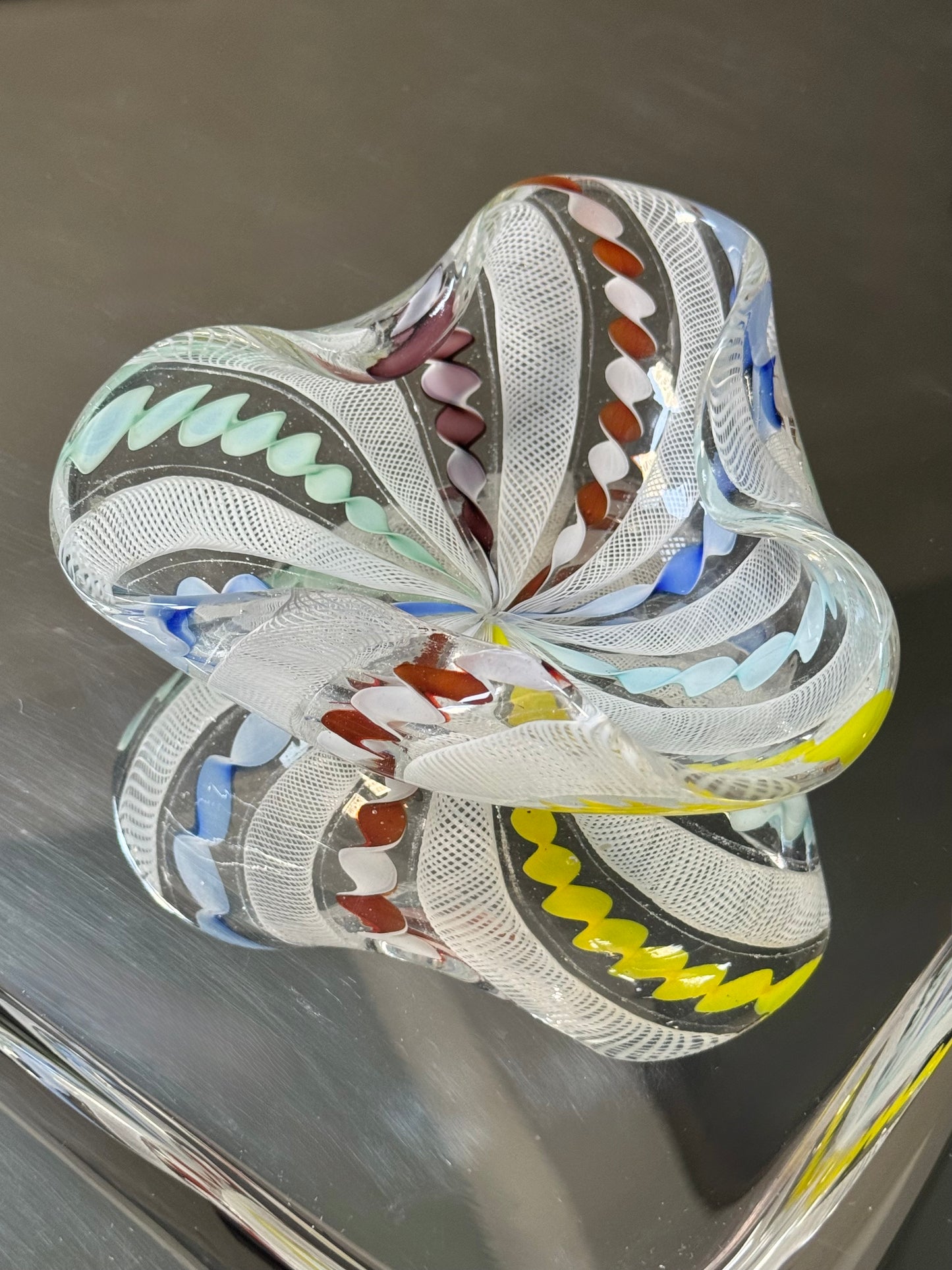 Multicolor Murano Ribbon Dish