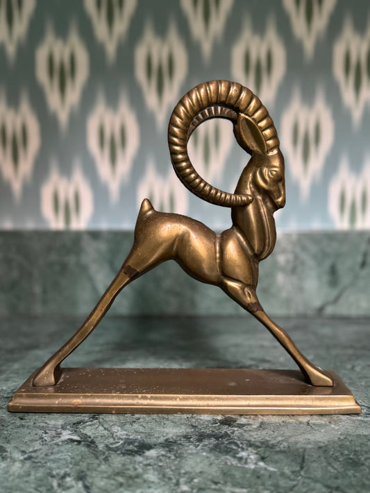 Midcentury Brass Ibex