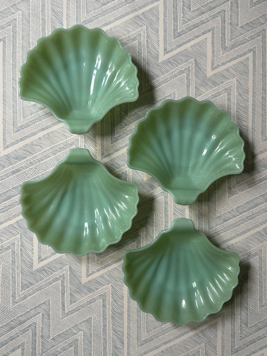 Set of 4 Jadeite Shells
