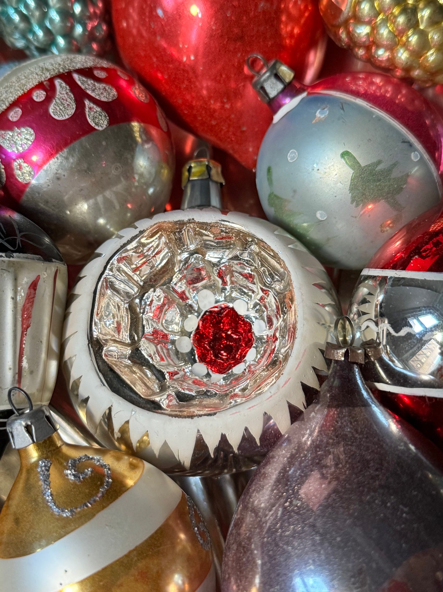 Set of 11 Vintage Glass Ornaments