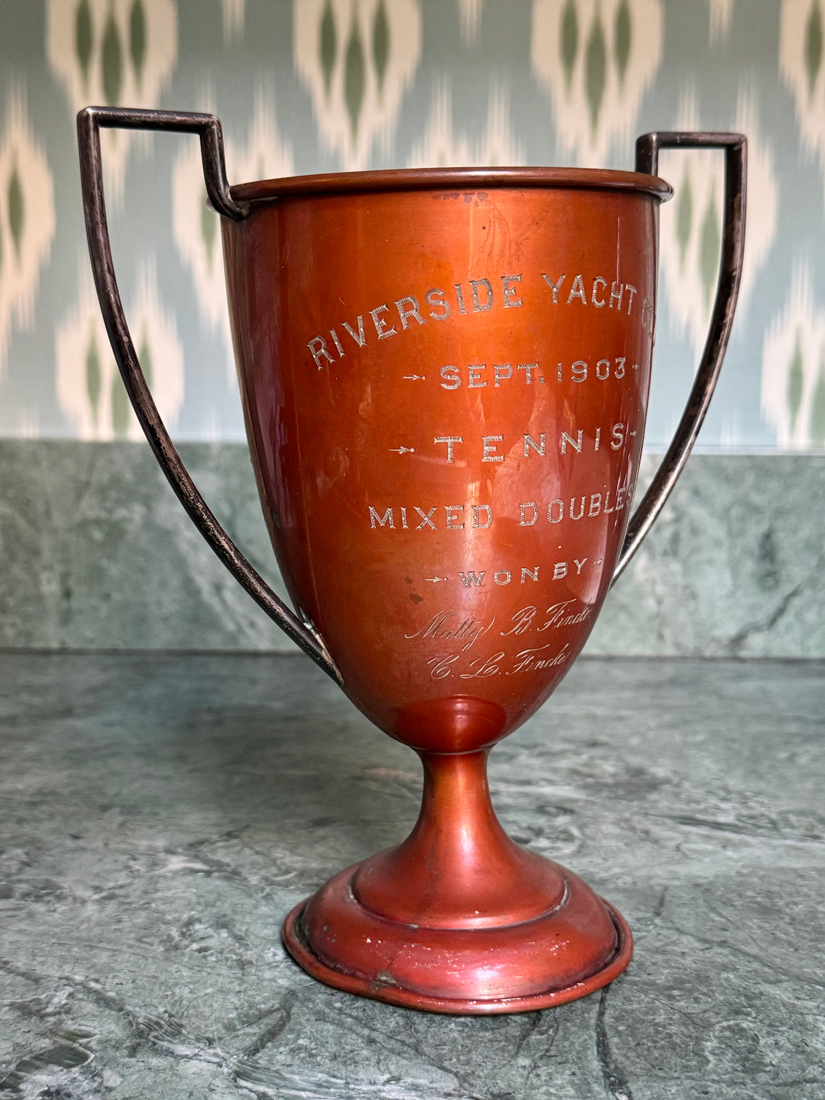 Pair of Antique Copper Trophy Cups