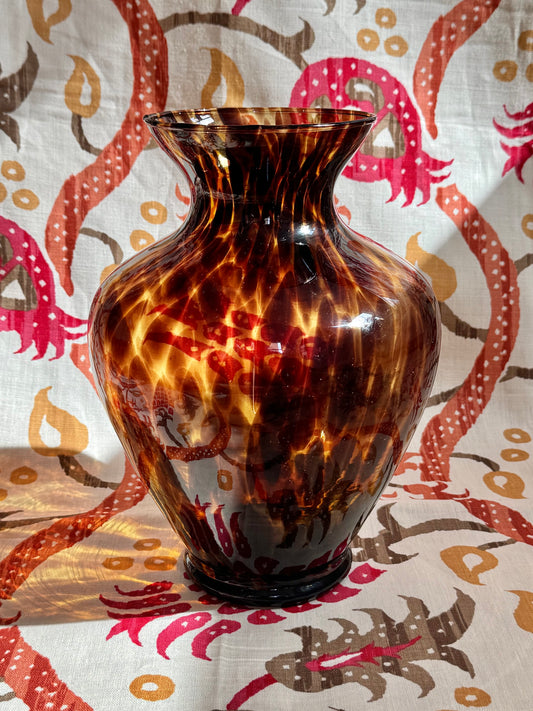 Large Tortoise Glass Vase
