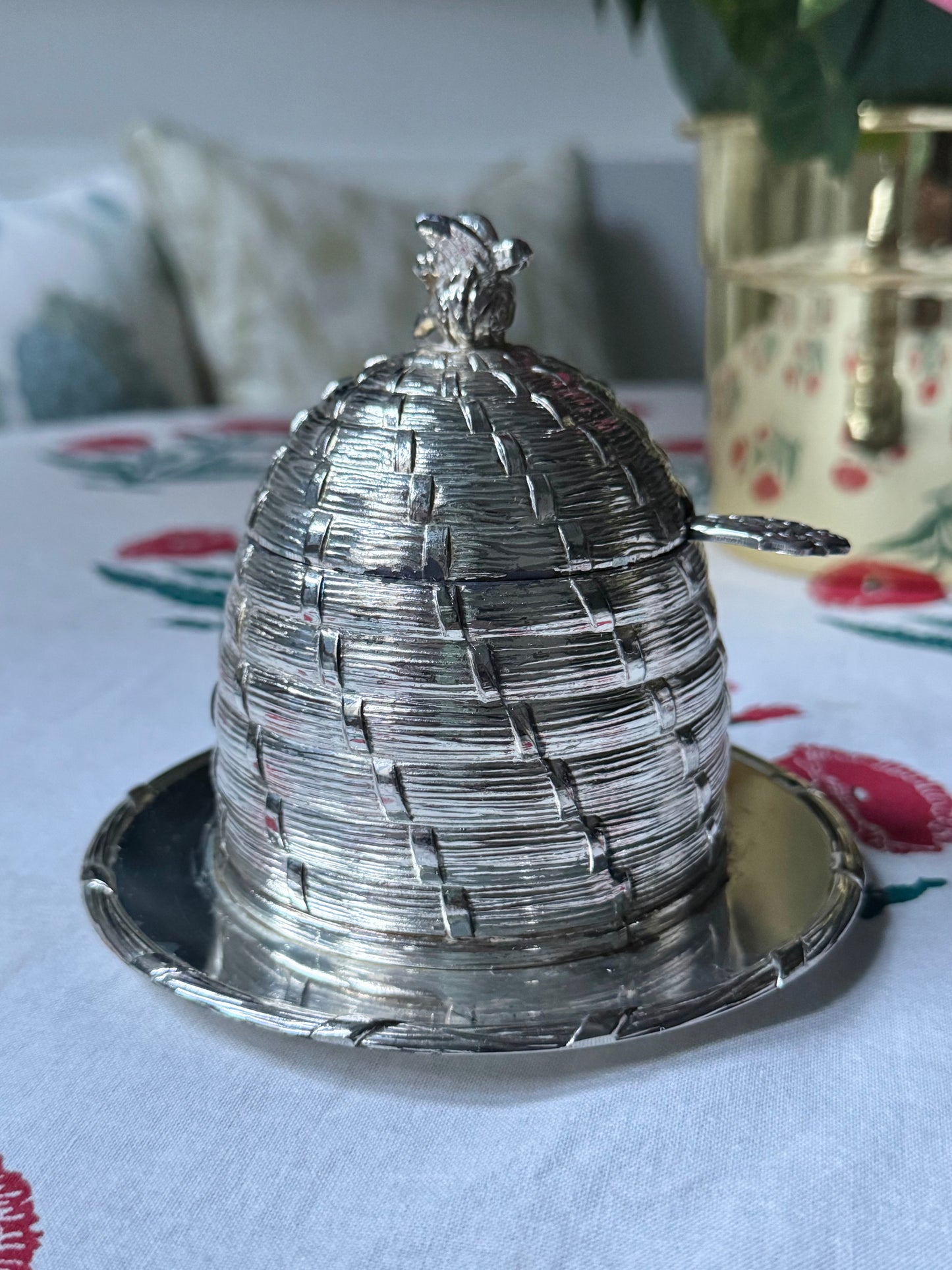 Beehive Honey Pot & Spoon