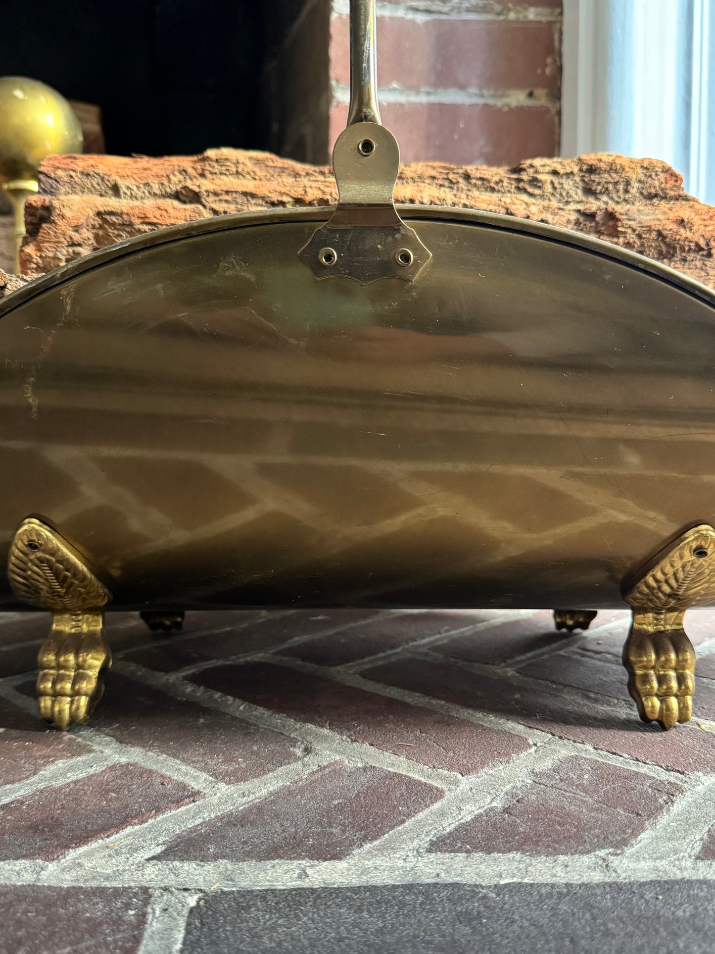 Vintage Brass Firewood Holder