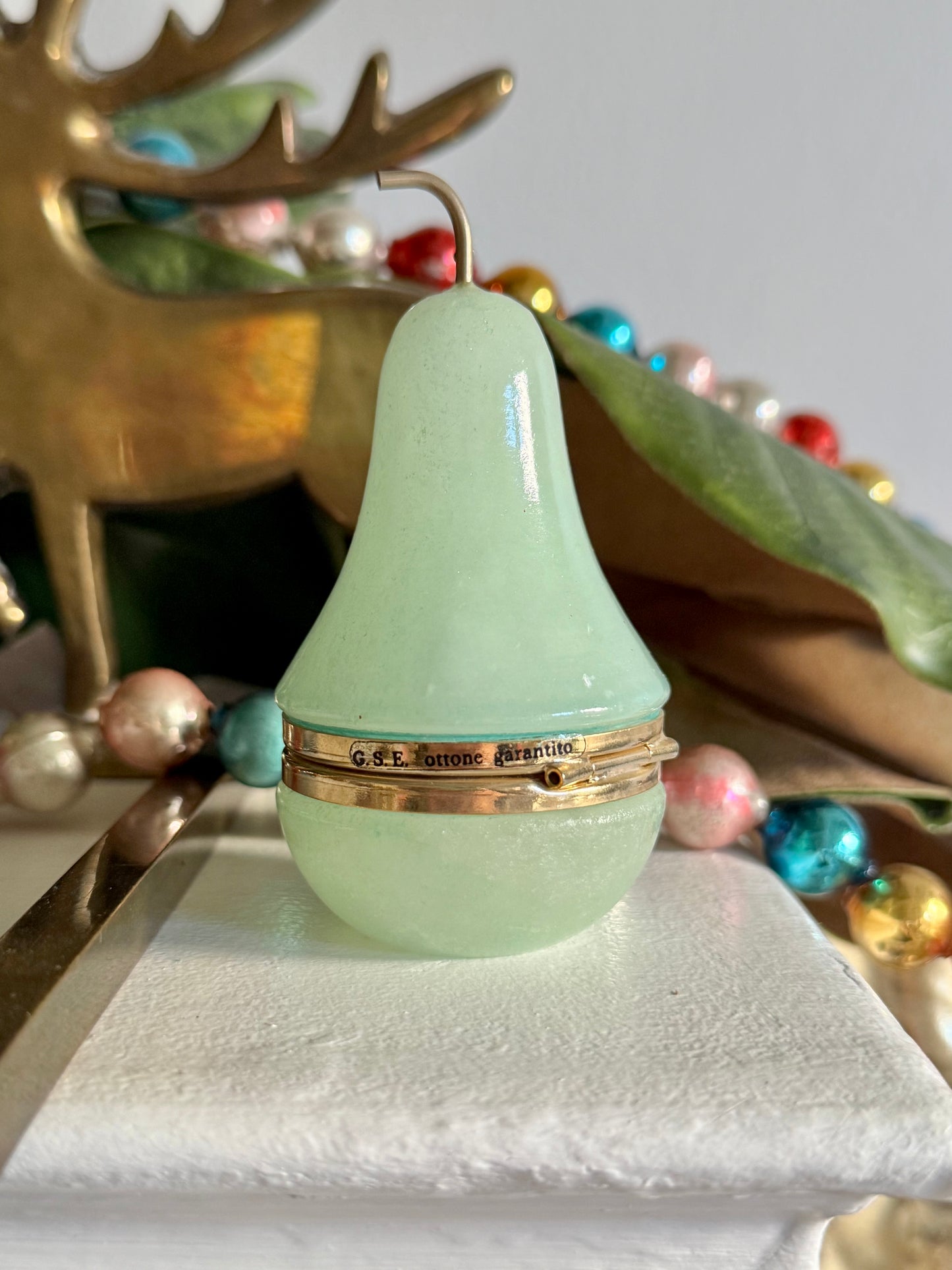 Italian Alabaster Pear Box