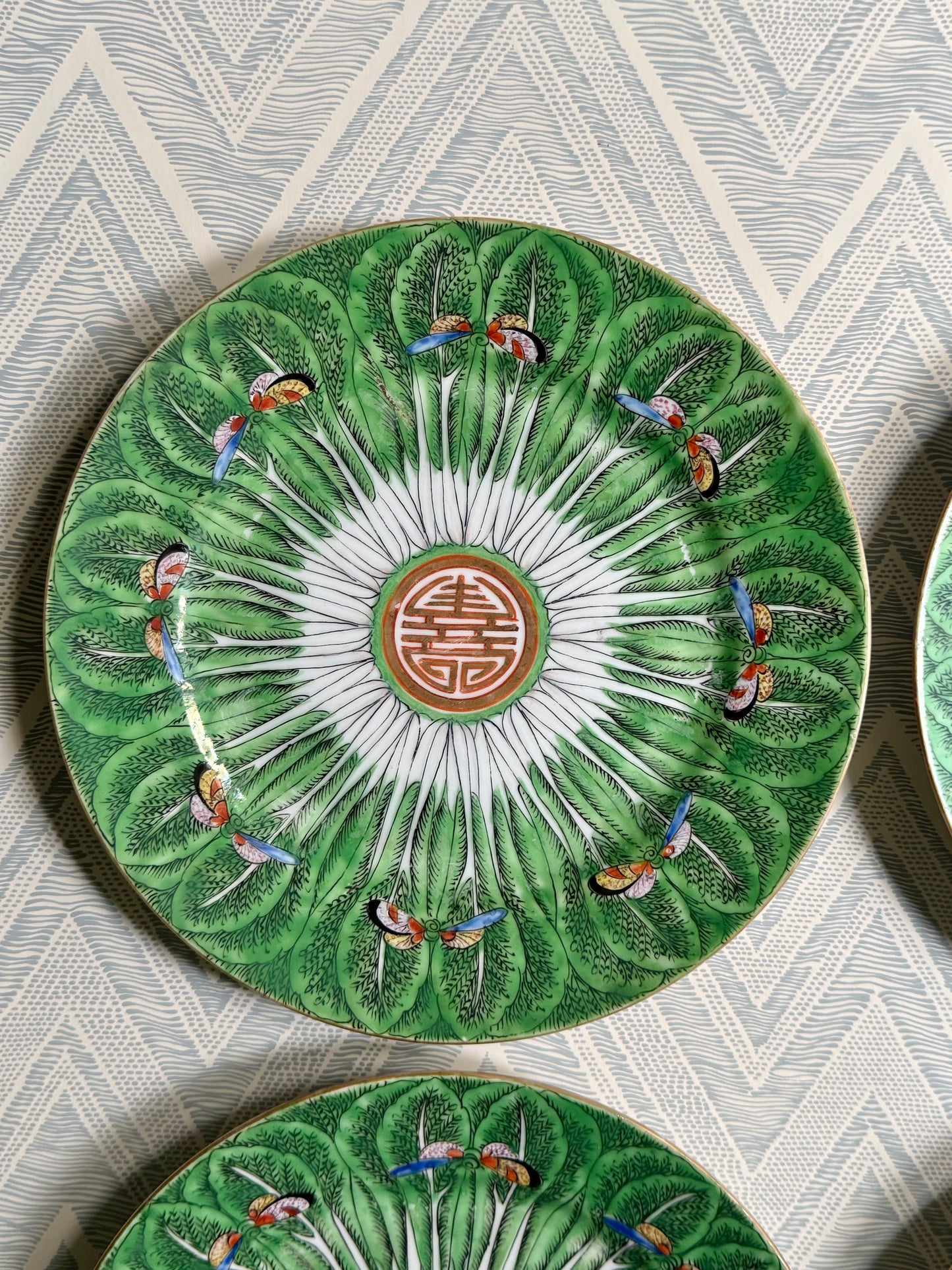Set of 4 Famille Verte Plates