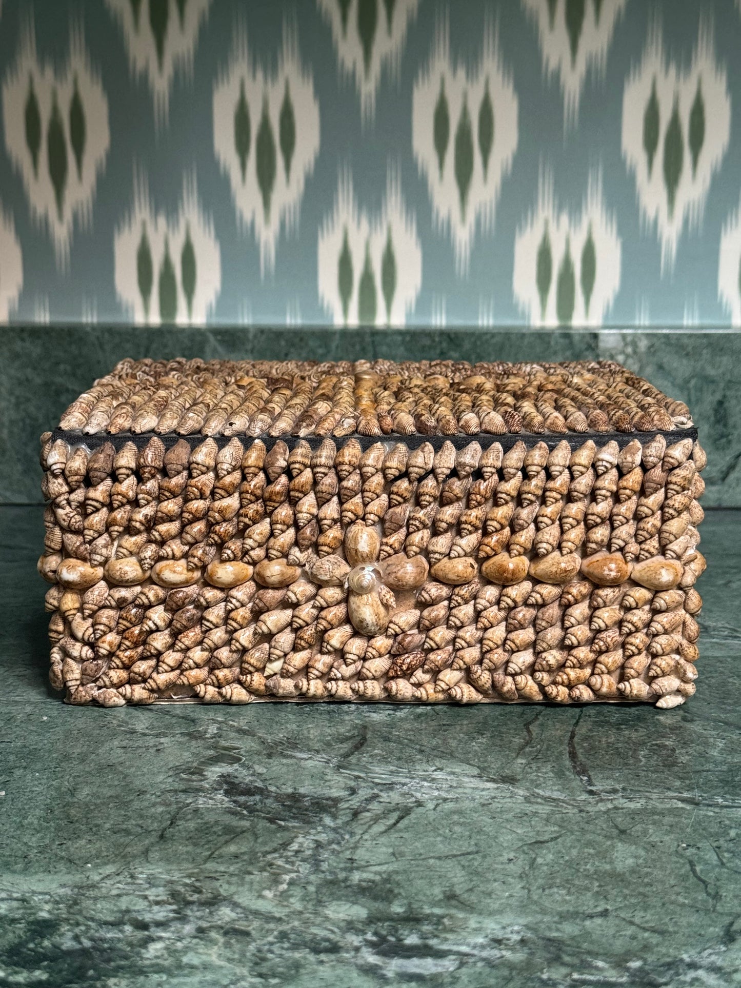Brown Shell Encrusted Box