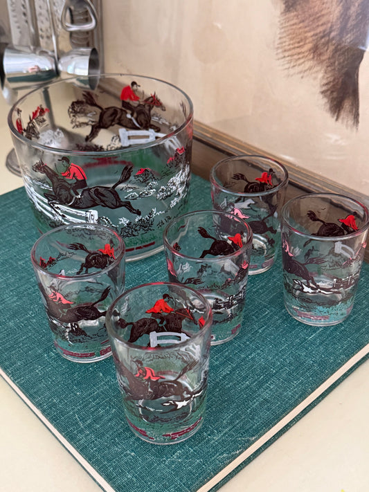 Fox Hunt Glassware Set