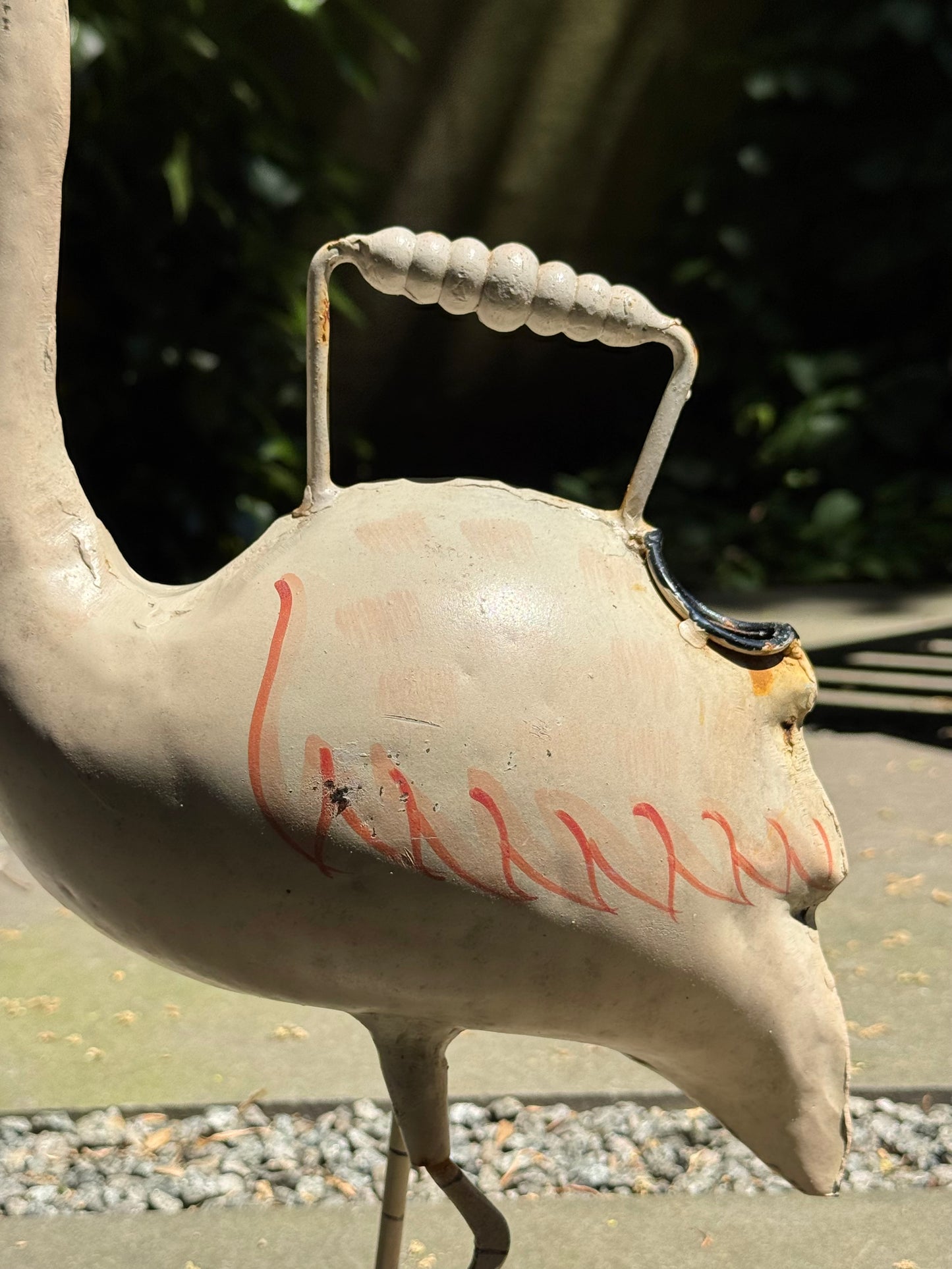 Vintage Toleware Flamingo Watering Can