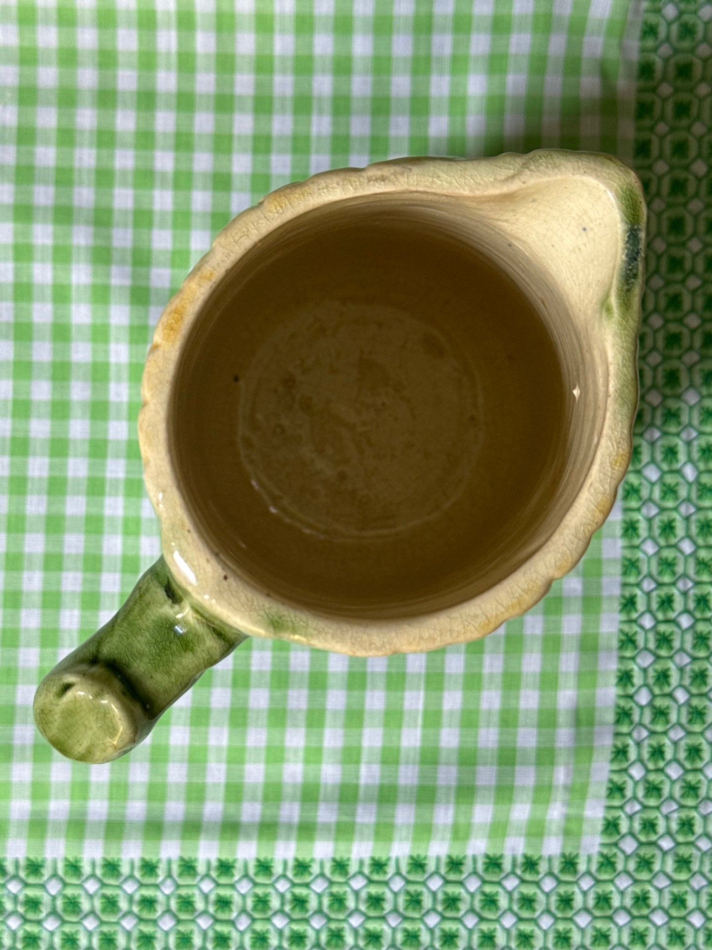 Majolica Corn Pitcher