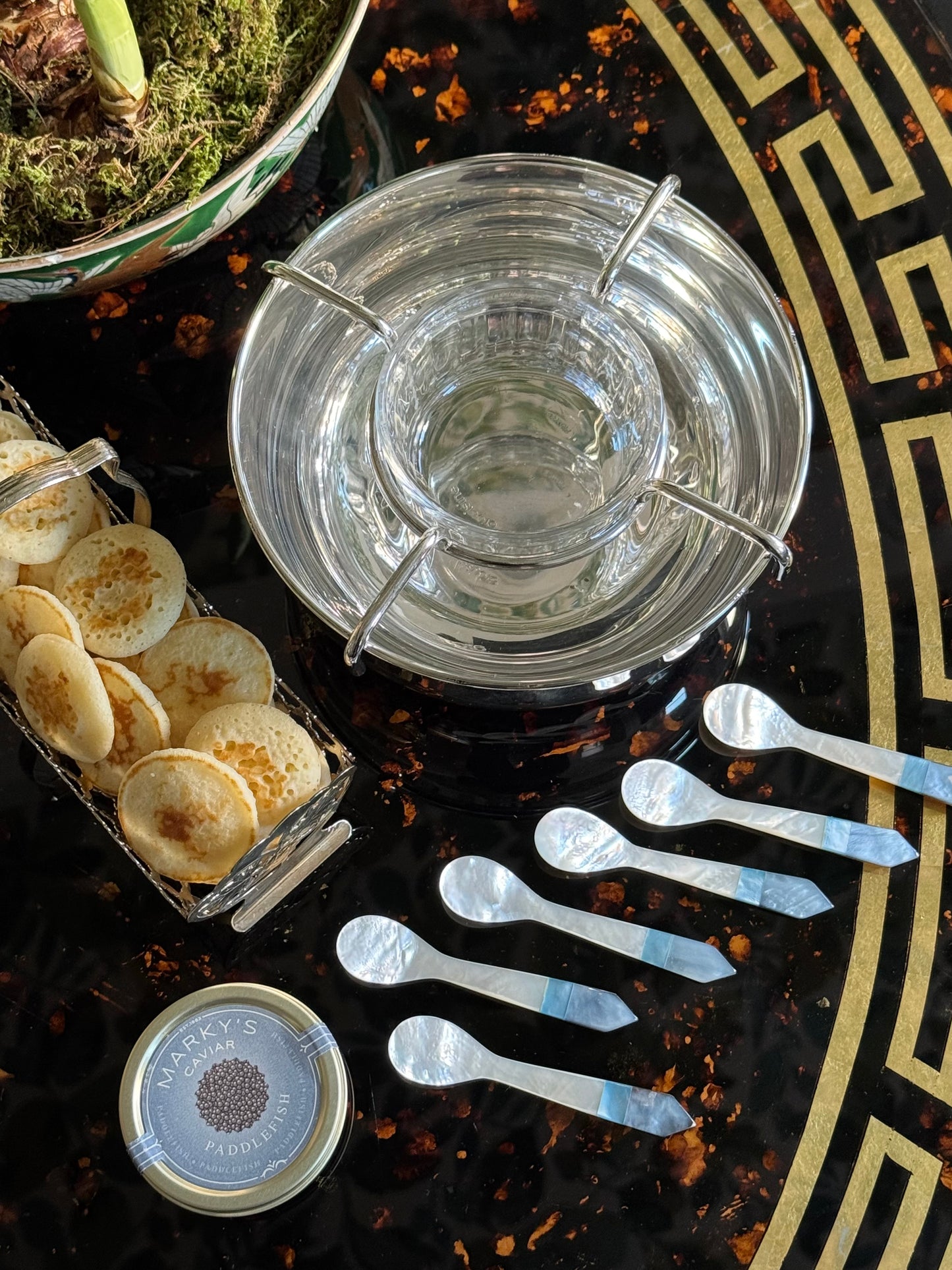 Silverplate Caviar Serving Bowl
