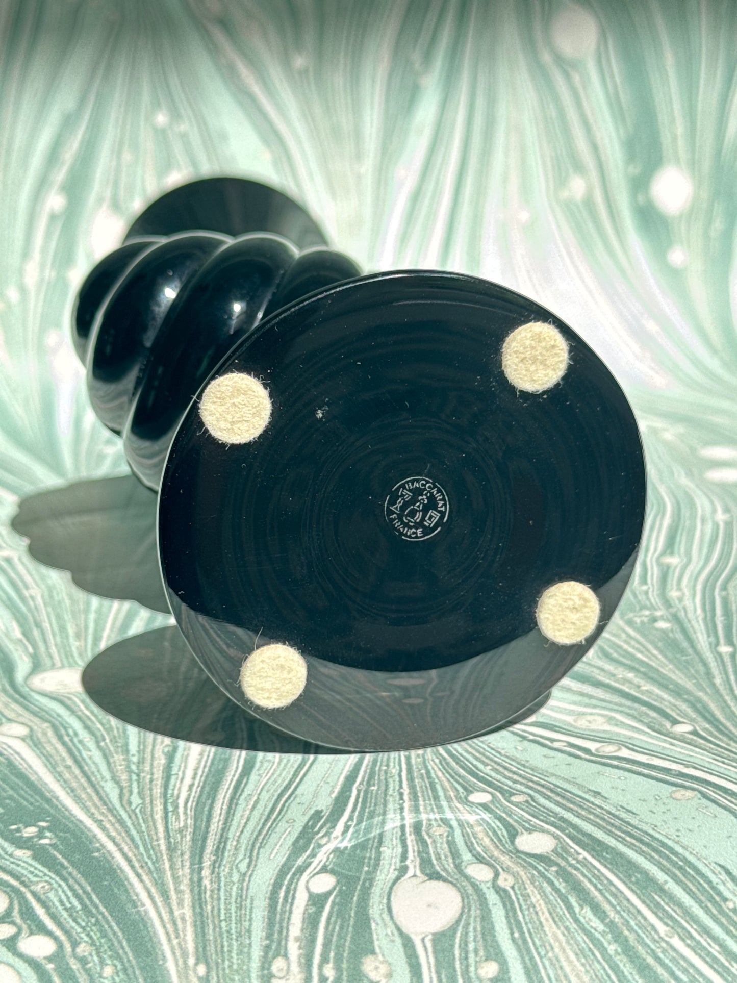 Baccarat Black Crystal Shell Vase