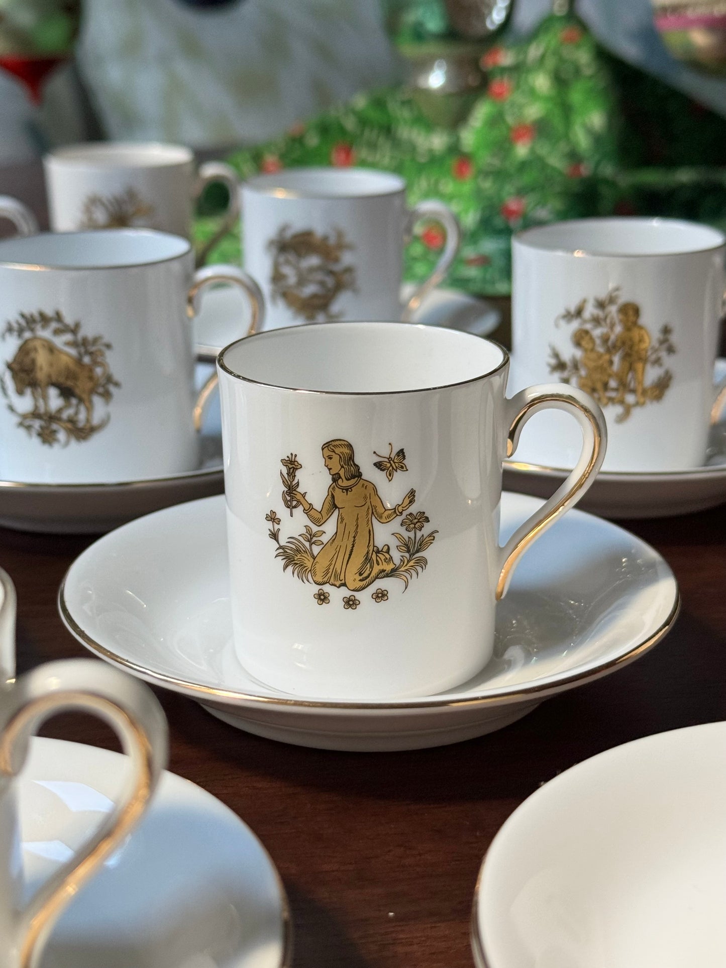 Set of 12 Royal Tuscan Zodiac Demitasse Cups