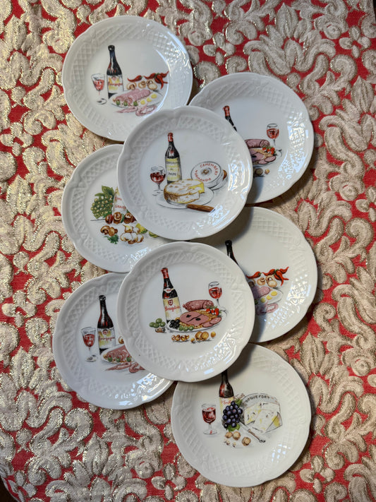 French Porcelain Canapé Plates (8)